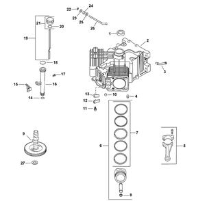 Kohler Cv730-3148 Crankcase Diagram and Parts List for Z-FORCES60 (53BH5FJD-53BH5FJD050)(2013) Cub Cadet Lawn Tractor